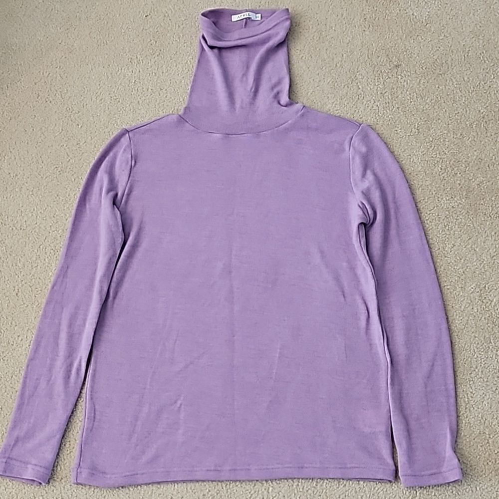 April Turtleneck Sweater Purple S